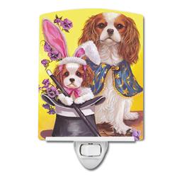 6 x 4 in. Cavalier Spaniel Easter Magic Ceramic Night Light