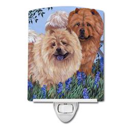 6 x 4 in. Chow Chow Meadow Ceramic Night Light