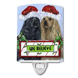 6 x 4 in. Cocker Spaniel Christmas Ceramic Night Light