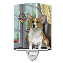 6 x 4 in. Corgi Suncatcher Ceramic Night Light
