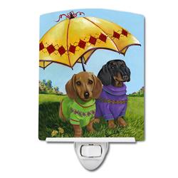 6 x 4 in. Dachshund Hot Doggies Ceramic Night Light