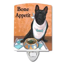 6 x 4 in. French Bulldog Bone Appetit Ceramic Night Light