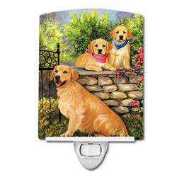 6 x 4 in. Golden Retriever At the Gate Ceramic Night Light