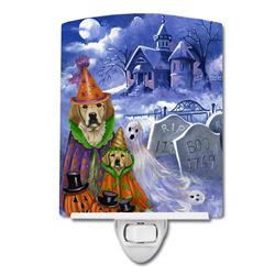 6 x 4 in. Golden Retriever Halloween Ceramic Night Light