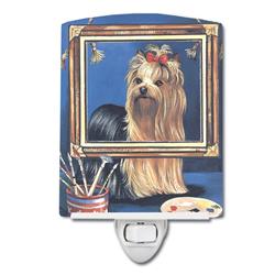 6 x 4 in. Yorkie Pretty As a Picture Ceramic Night Light