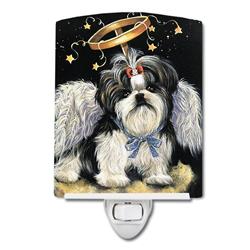 6 x 4 in. Shih Tzu Christmas Angel Ceramic Night Light