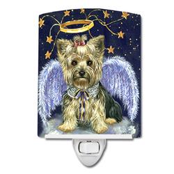 6 x 4 in. Yorkie Christmas Family Tree Ceramic Night Light