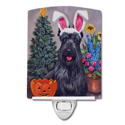 6 x 4 in. Scottish Terrier Scottie for All Seasons Ceramic Night Light