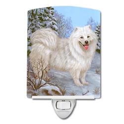 6 x 4 in. Samoyed Happiness Ceramic Night Light