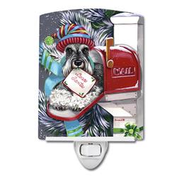 6 x 4 in. Schnauzer Christmas Letter to Santa Ceramic Night Light