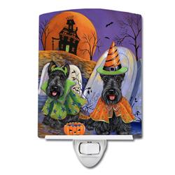 6 x 4 in. Scottie Halloween Haunted House Ceramic Night Light