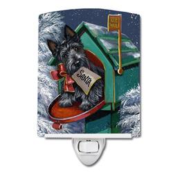 6 x 4 in. Scottie Christmas Letter to Santa Ceramic Night Light