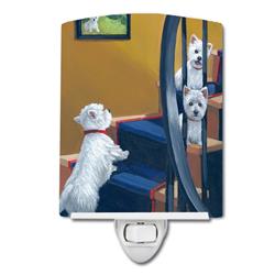 6 x 4 in. Westie Going Up Ceramic Night Light