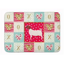 19 x 27 in. Boer Goat Love Machine Washable Memory Foam Mat