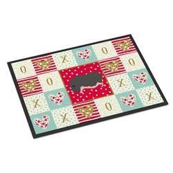 Picture of Carolines Treasures CK5368JMAT 24 x 36 in. Vietnamese Pot-Bellied Pig Love Indoor or Outdoor Mat