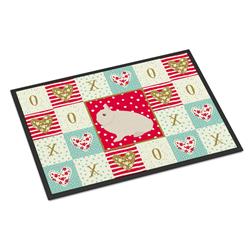 Picture of Carolines Treasures CK5391JMAT 24 x 36 in. Hermelin Rabbit Love Indoor or Outdoor Mat