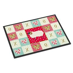 Picture of Carolines Treasures CK5400MAT 18 x 27 in. Scottish Blackface Sheep Love Indoor or Outdoor Mat