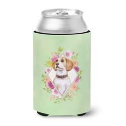 Picture of Carolines Treasures CK4277CC Beagle Green Flowers Can or Bottle Hugger