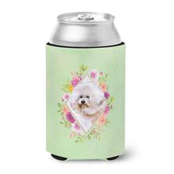 Bichon Frise No.1 Green Flowers Can or Bottle Hugger