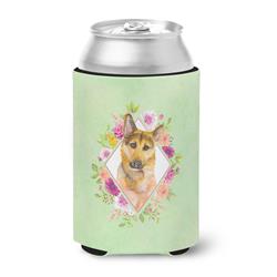 German Shepherd No.2 Green Flowers Can or Bottle Hugger