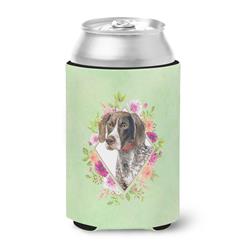 German Shorthaired Pointer Green Flowers Can or Bottle Hugger