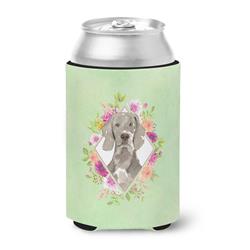 Weimaraner Green Flowers Can or Bottle Hugger