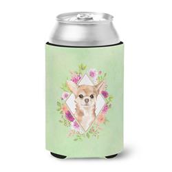Chihuahua Green Flowers Can or Bottle Hugger