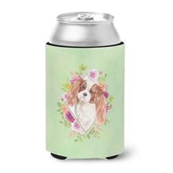 Blenheim Cavalier Spaniel Green Flowers Can or Bottle Hugger