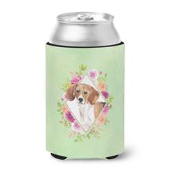 Beagle Green Flowers Can or Bottle Hugger