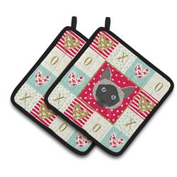 CK5087PTHD 7.5 x 7.5 in. Balinese Cat Love Pair of Pot Holders