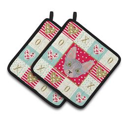 CK5088PTHD 7.5 x 7.5 in. Bambino Cat Love Pair of Pot Holders