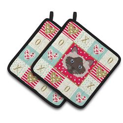 CK5090PTHD 7.5 x 7.5 in. Birman Cat Love Pair of Pot Holders