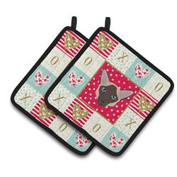 CK5104PTHD 7.5 x 7.5 in. Colorpoint Longhair Cat Love Pair of Pot Holders