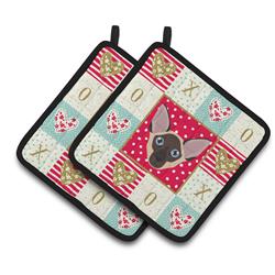 CK5106PTHD 7.5 x 7.5 in. Colorpoint Shorthair Cat Love Pair of Pot Holders