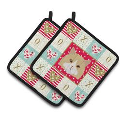 CK5140PTHD 7.5 x 7.5 in. Oregon Rex Cat Love Pair of Pot Holders