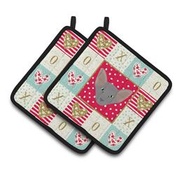 CK5143PTHD 7.5 x 7.5 in. Oriental Shorthair Cat Love Pair of Pot Holders