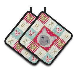 CK5144PTHD 7.5 x 7.5 in. Owyhee Bob Cat Love Pair of Pot Holders