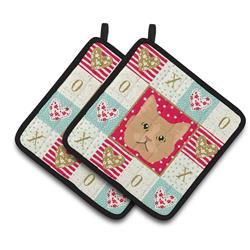 CK5160PTHD 7.5 x 7.5 in. Selkirk Rex Cat Love Pair of Pot Holders