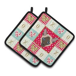 CK5162PTHD 7.5 x 7.5 in. Siamese Modern Cat Love Pair of Pot Holders
