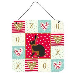 6 x 6 in. Tan Rabbit Love Wall or Door Hanging Prints