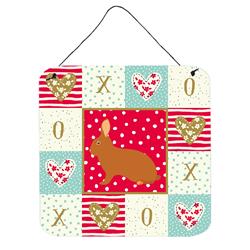 6 x 6 in. Rex Rabbit Love Wall or Door Hanging Prints