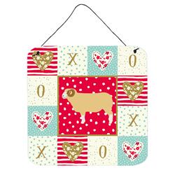 6 x 6 in. Horned Dorset Sheep Love Wall or Door Hanging Prints