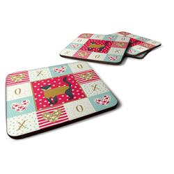 3.5 x 3.5 in. Yellow-Throated Marten Love Foam Coaster - Set of 4