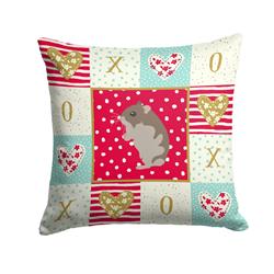 14 x 3 x 14 in. Dwarf Hamster Love Fabric Decorative Pillow
