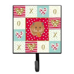 4.25 x 1 x 7 in. Teddy Bear Hamster Love Leash or Key Holder