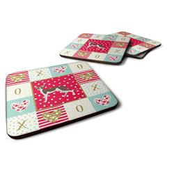 3.5 x 3.5 in. Oriental Shorthair No.2 Cat Love Foam Coaster - Set of 4