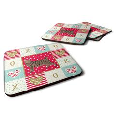 3.5 x 3.5 in. Pixie Bob No.3 Cat Love Foam Coaster - Set of 4