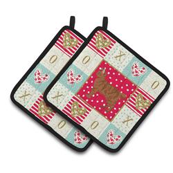 CK5545PTHD 7.5 x 7.5 in. American Bobtail No.2 Cat Love Pair of Pot Holders