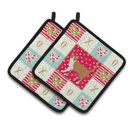 CK5565PTHD 7.5 x 7.5 in. Brazilian Shorthair Cat Love Pair of Pot Holders