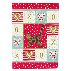 28 x 0.01 x 40 in. Foldex Exotic Fold No.2 Cat Love Canvas House Flag